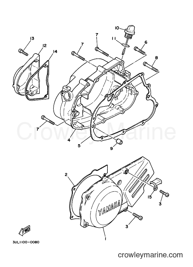2000 Dirt Bike RT100 - RT100 (3ULB) [030] - CRANKCASE COVER 1
