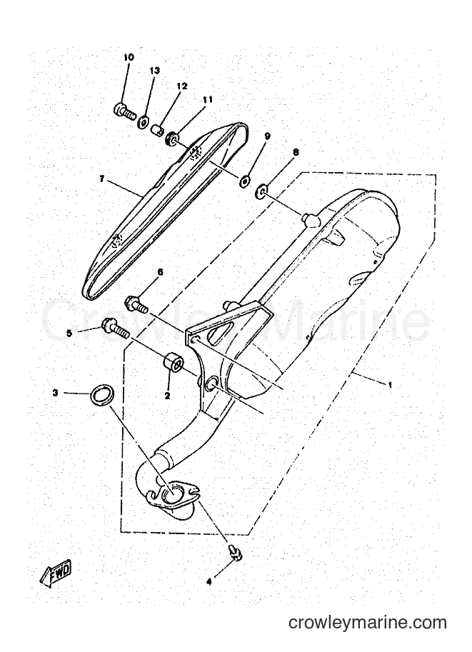 1996 Scooter YA50R - YA50R (4PC5) [010] - EXHAUST
