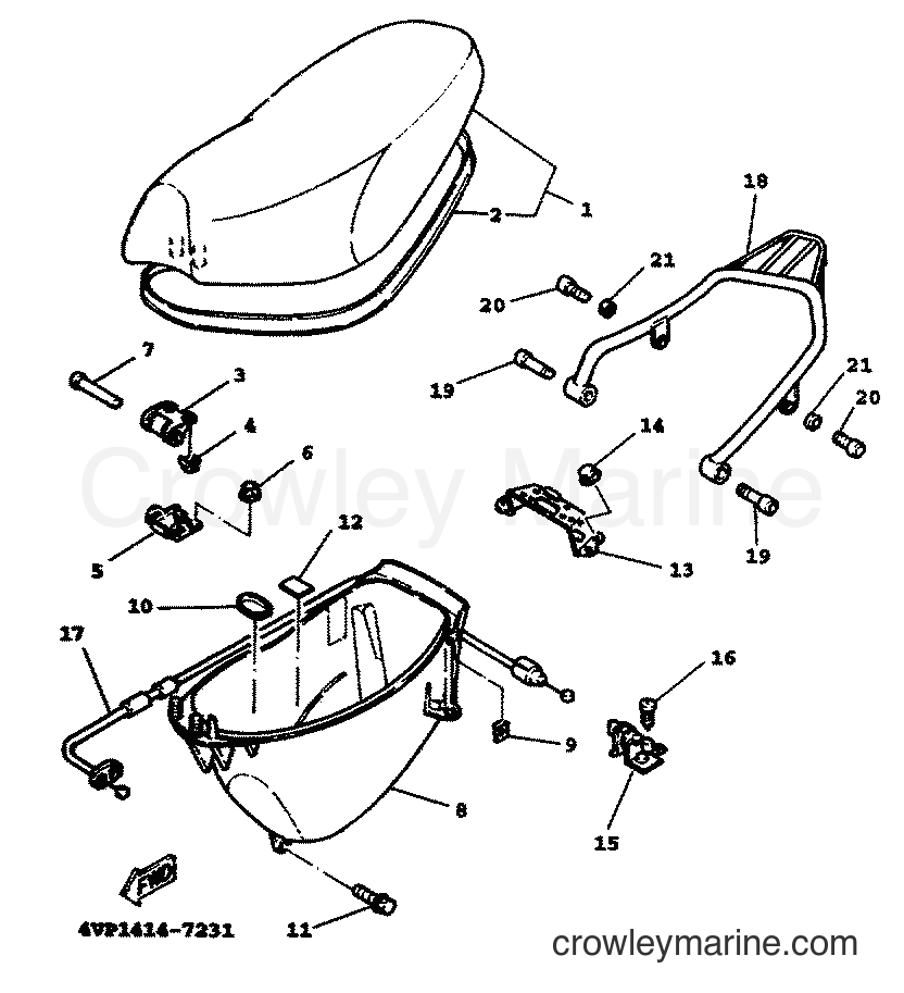 1999 Scooter YW100T - YW100T (5JY1) [010] - SEAT & CARRIER