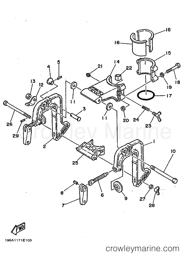 Yamaha Motors 2MSH (6A10) [010] - BRACKET 1