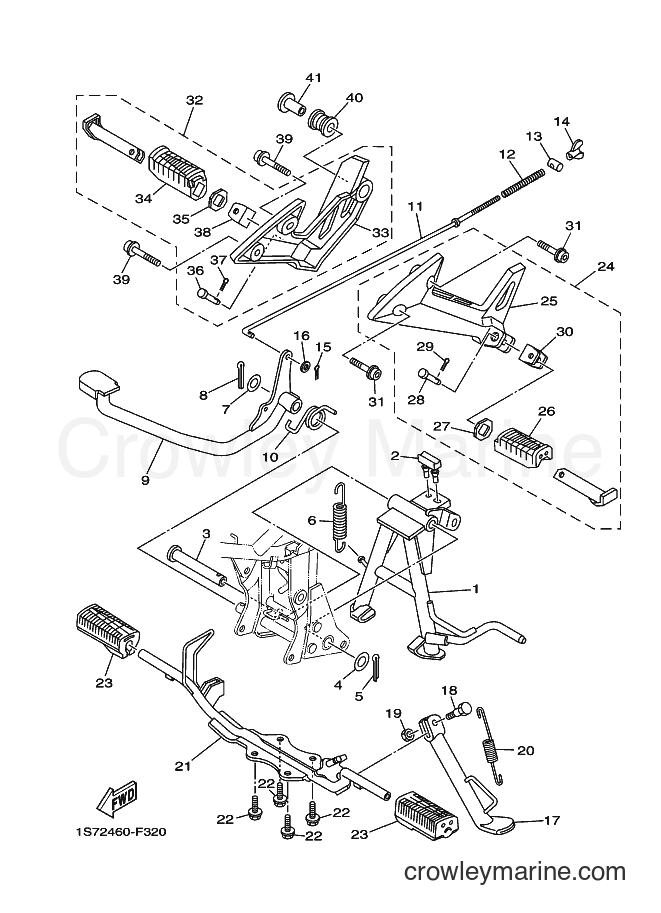 2009 Scooter T135SEC - T135SEC (1S76) [010] - STAND & FOOTREST