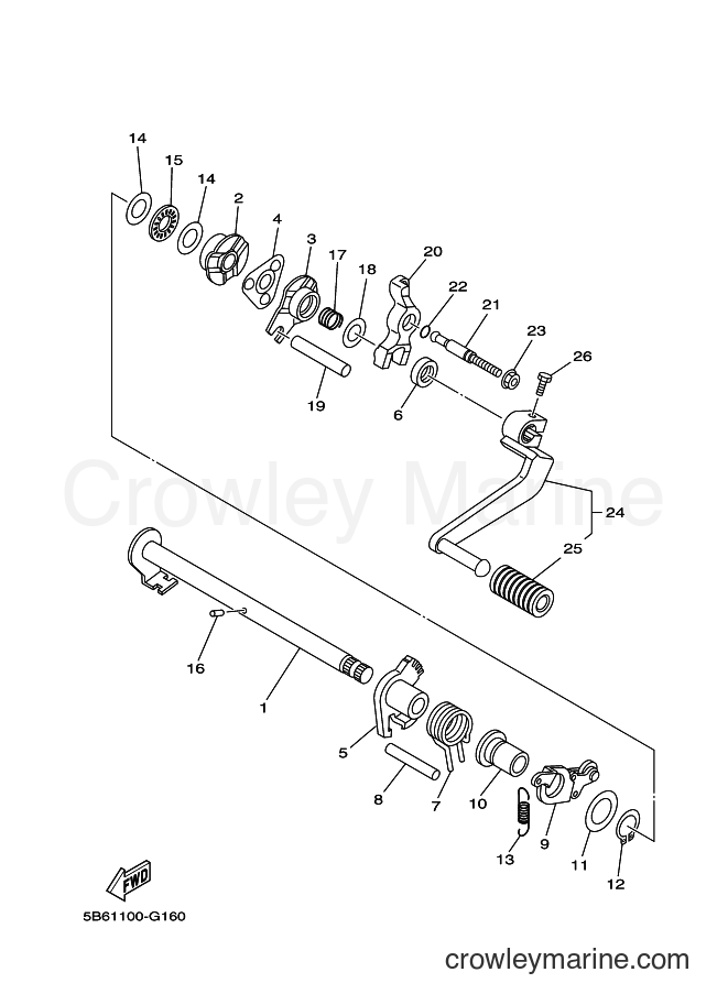 2011 Dirt Bike TT-R110E - TT-R110E (5B6F) [010] - SHIFT SHAFT