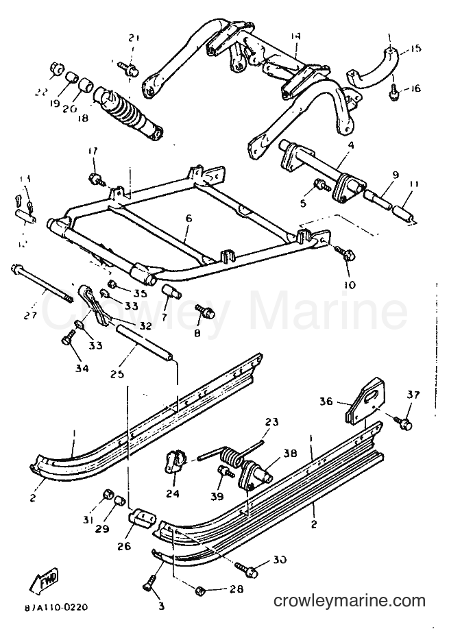 1990 Snowmobile SV25EP - SV25EP (87B1) [010] - TRACK SUSPENSION 2