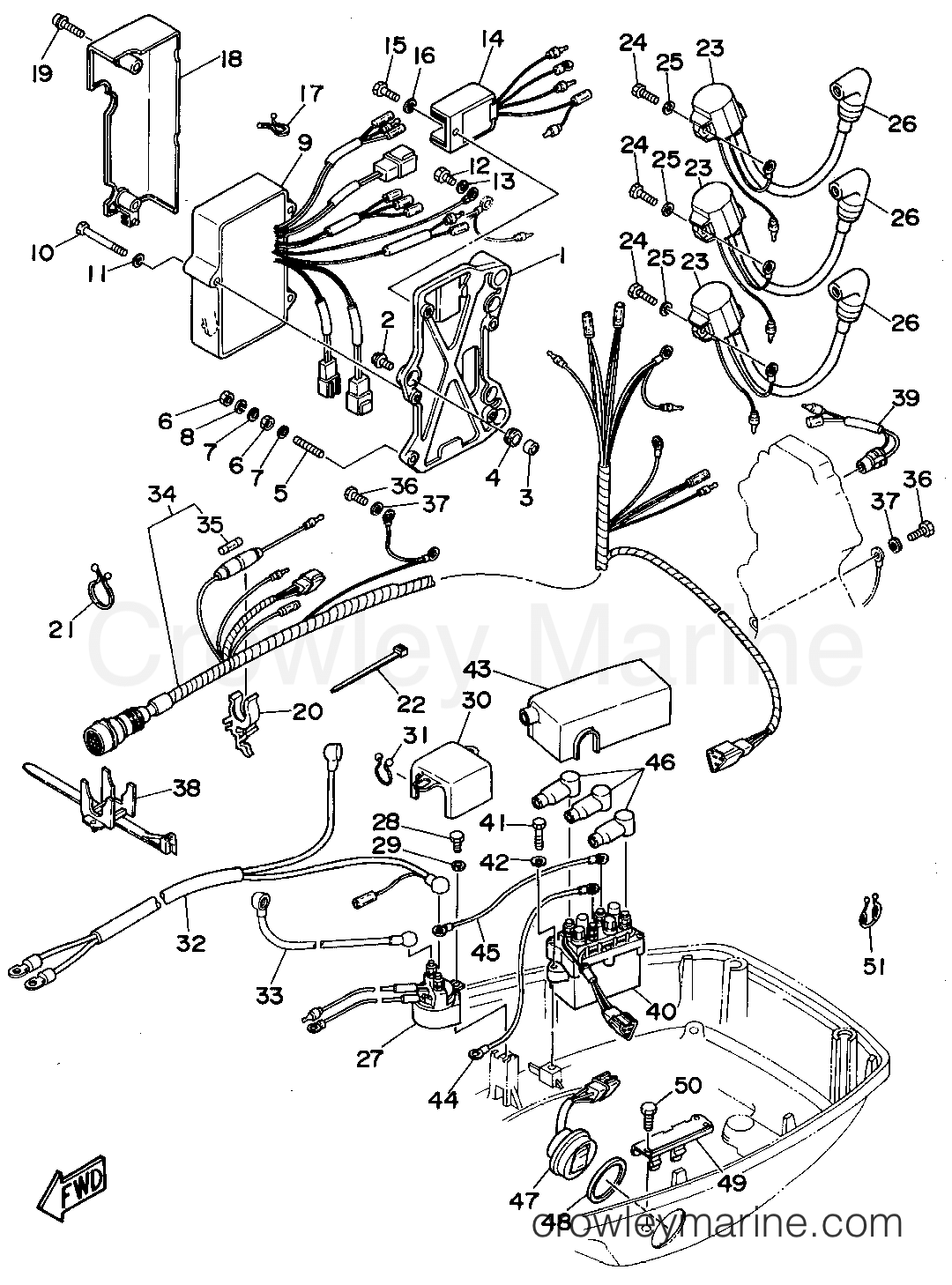 ELECTRICAL 1 - 1994 Yamaha Outboard 60hp P60TLHS | Crowley Marine
