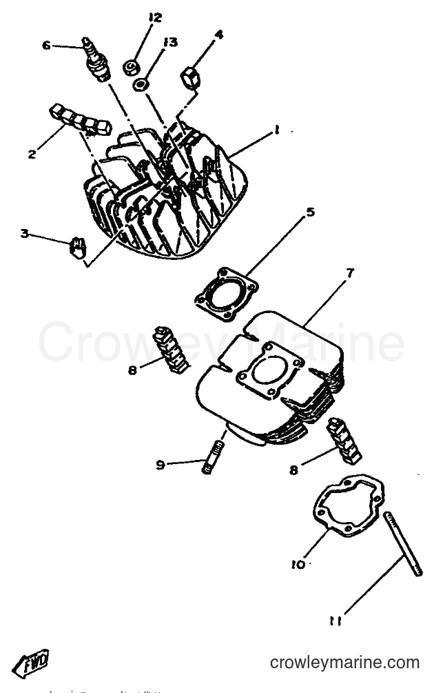 1987 Scooter DT75 - DT75 (2RY) [999] - CYLINDER & CRANKCASE