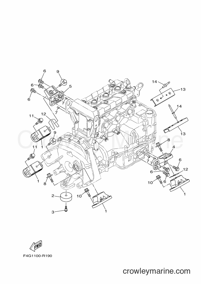Yamaha Motors VX1050B-S (F4GH) [010] - ENGINE MOUNT