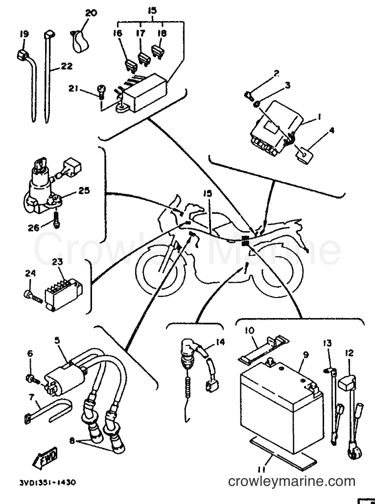 1992 Street Bike TDM850 - TDM850 (3VD4) [999] - ELECTRICAL 1