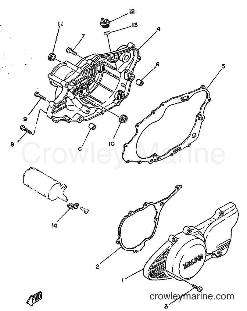Yamaha Motors SR250 (21L2) [99B] - CRANKCASE COVER 1