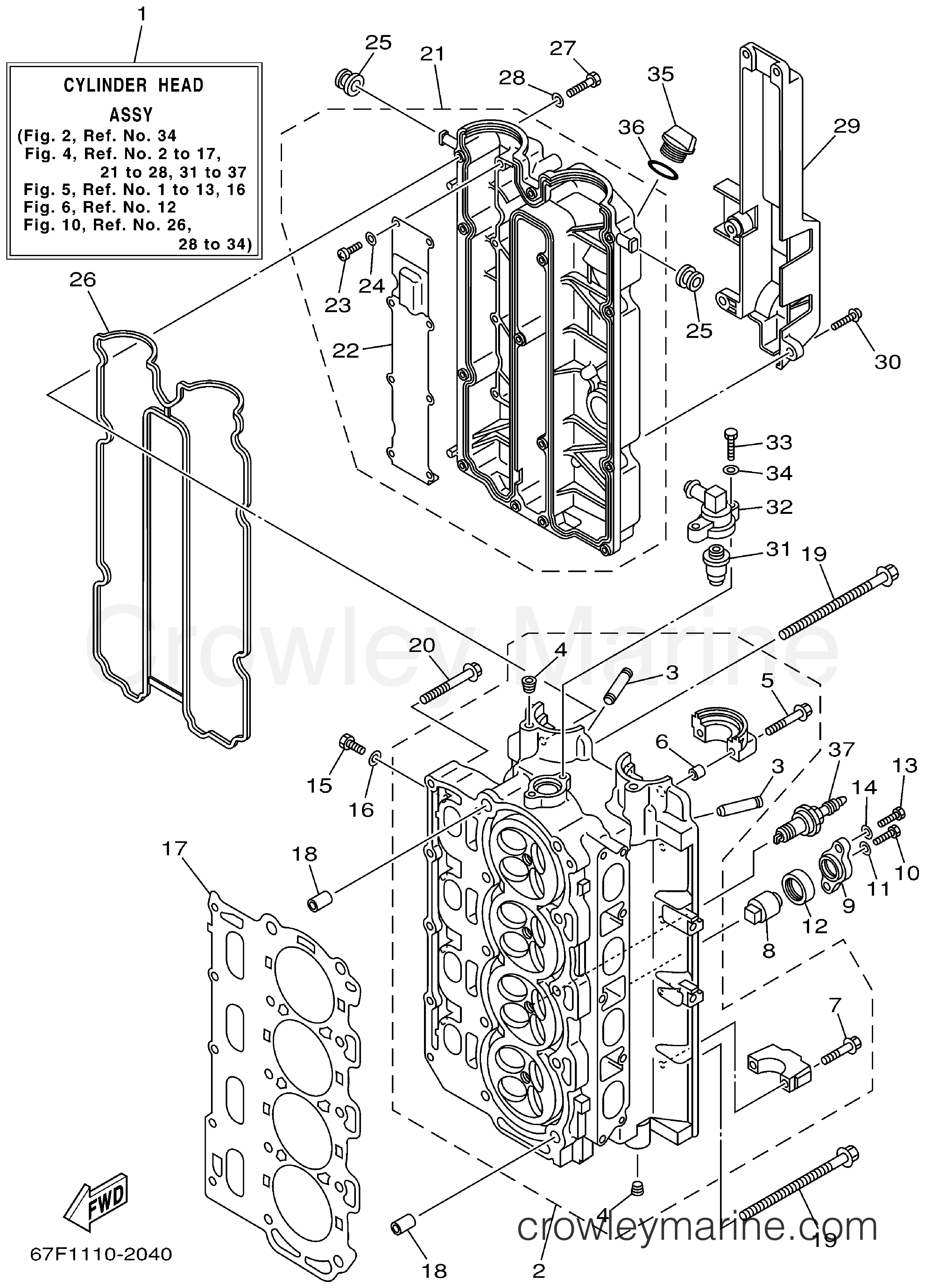 Yamaha Motors F80TLRA - CYLINDER CRANKCASE 2