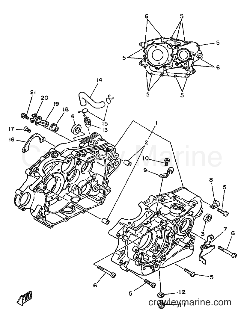 1996 Street Bike SR250 - SR250 (21L2) [999] - CRANKCASE