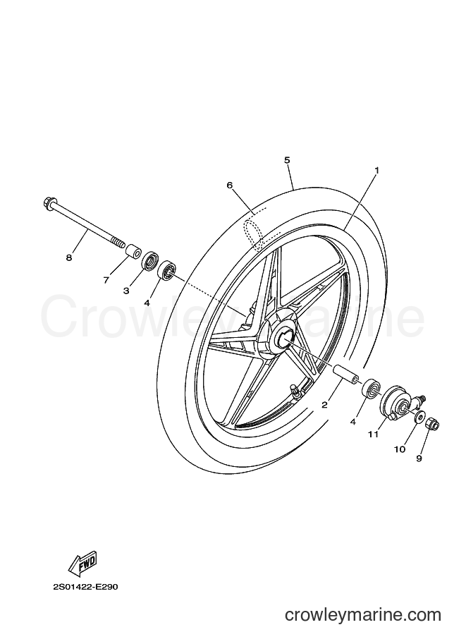 Yamaha Motors T135SEC (55S3) [010] - FRONT WHEEL