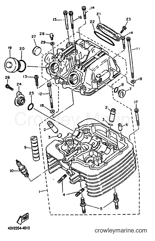 1994 Dirt Bike TT600E - TT600E (4GV2) [999] - CYLINDER HEAD