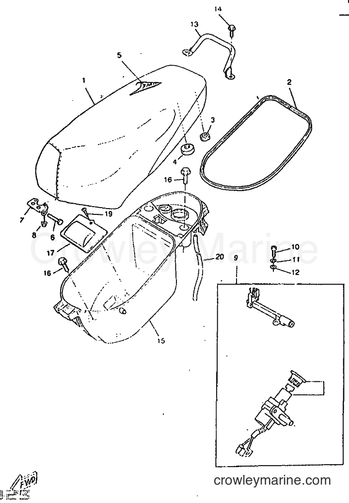 1998 Scooter CW50RS - CW50RS (4TDK) [010] - SEAT & CARRIER