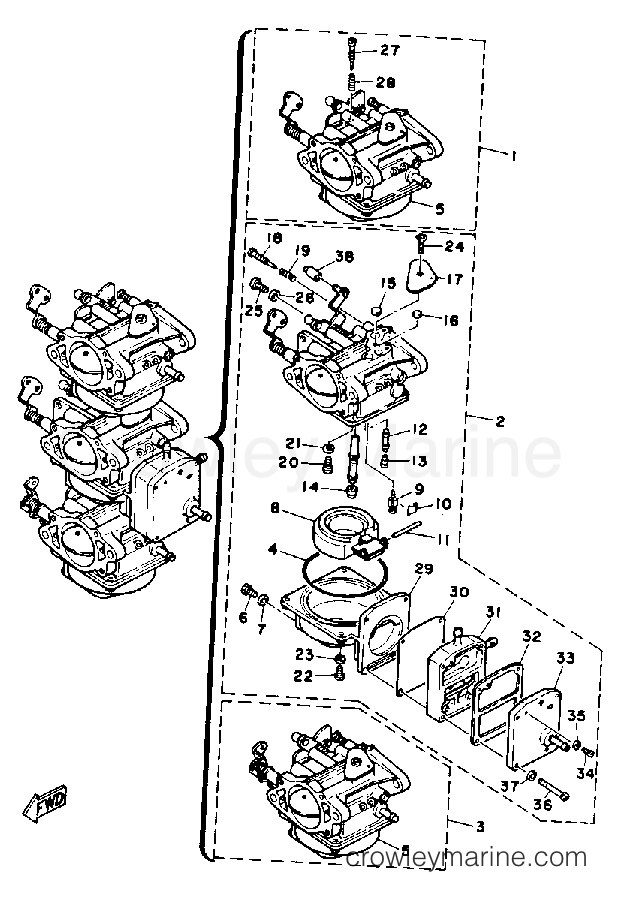 Yamaha Motors 30ELD - CARBURETOR