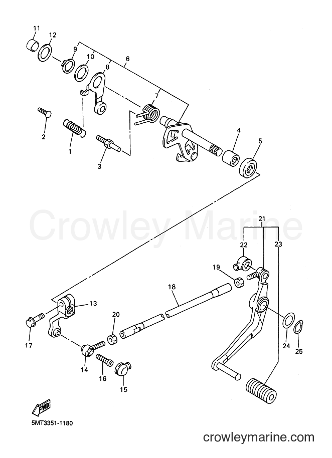 2002 Sport Bike YZF-R6 - YZF-R6 (5MTH) [010] - SHIFT SHAFT