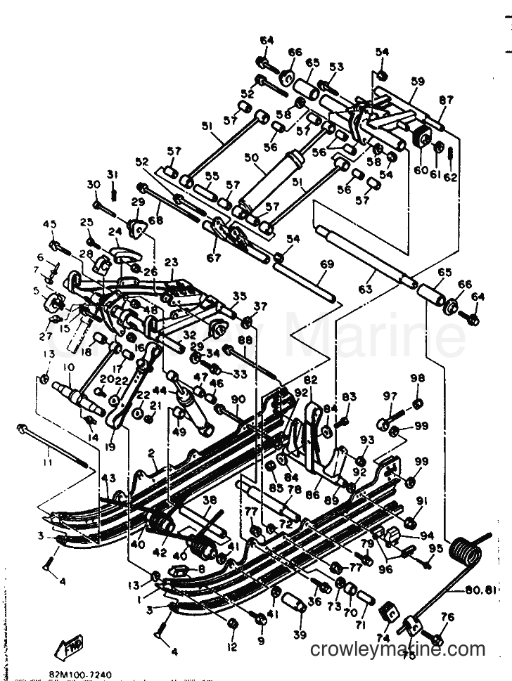 1987 Snowmobile EX570 - EX570 (82M) [999] - TRACK SUSPENSION 2