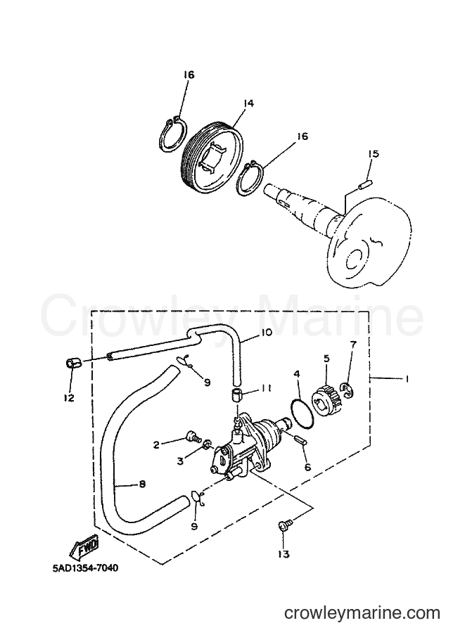 2000 Scooter YN50 - YN50 (5BW3) [010] - OIL PUMP