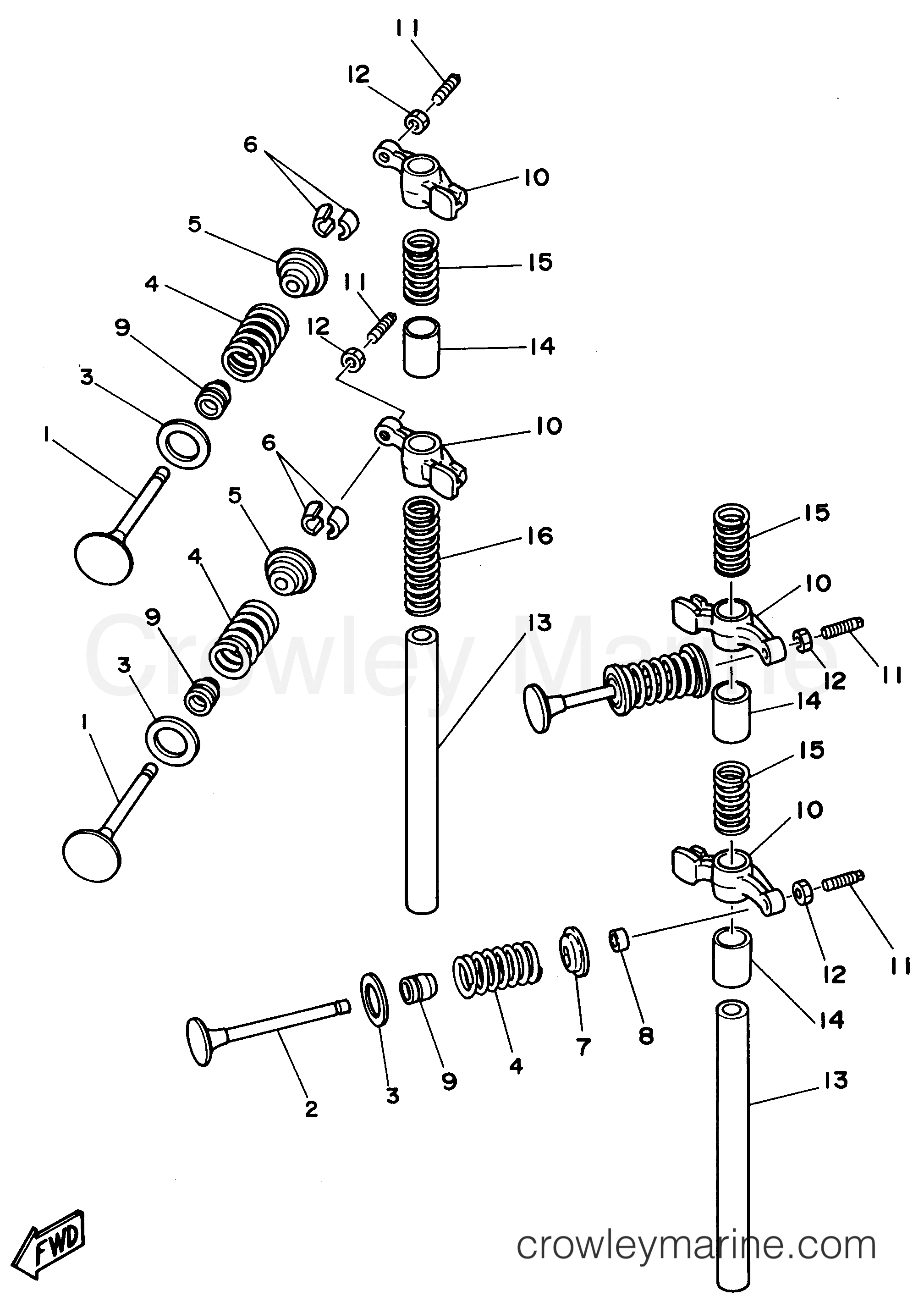 Yamaha Motors T9.9EXRW - VALVE