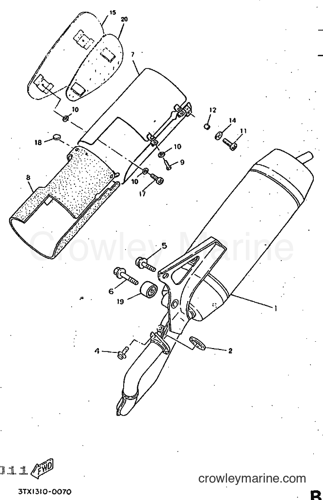 1998 Scooter CW50RSP - CW50RSP (4WS5) [010] - EXHAUST