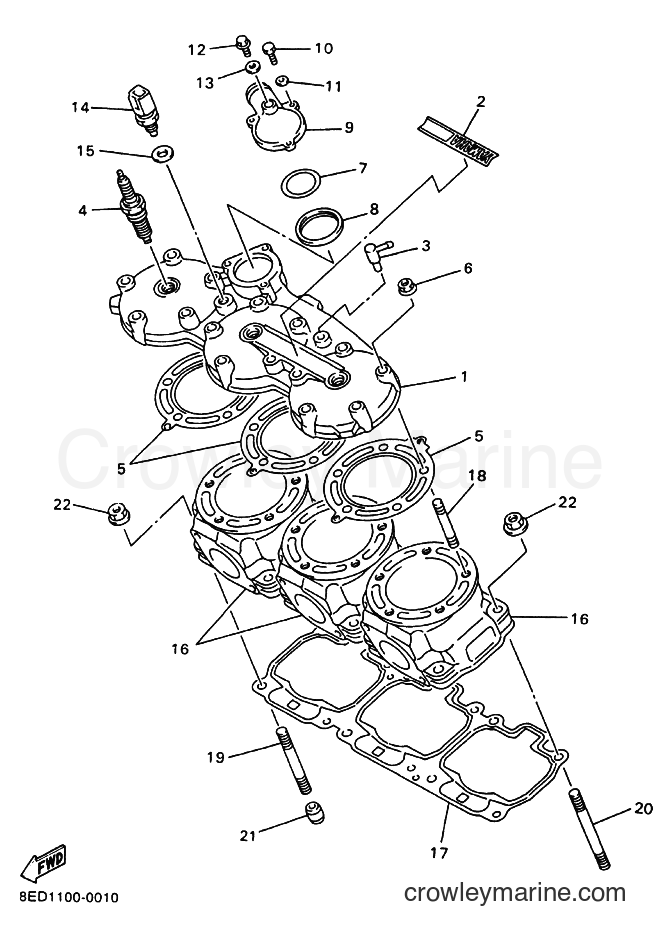 Yamaha Motors VX700DX (8DY2) [030] - CYLINDER HEAD