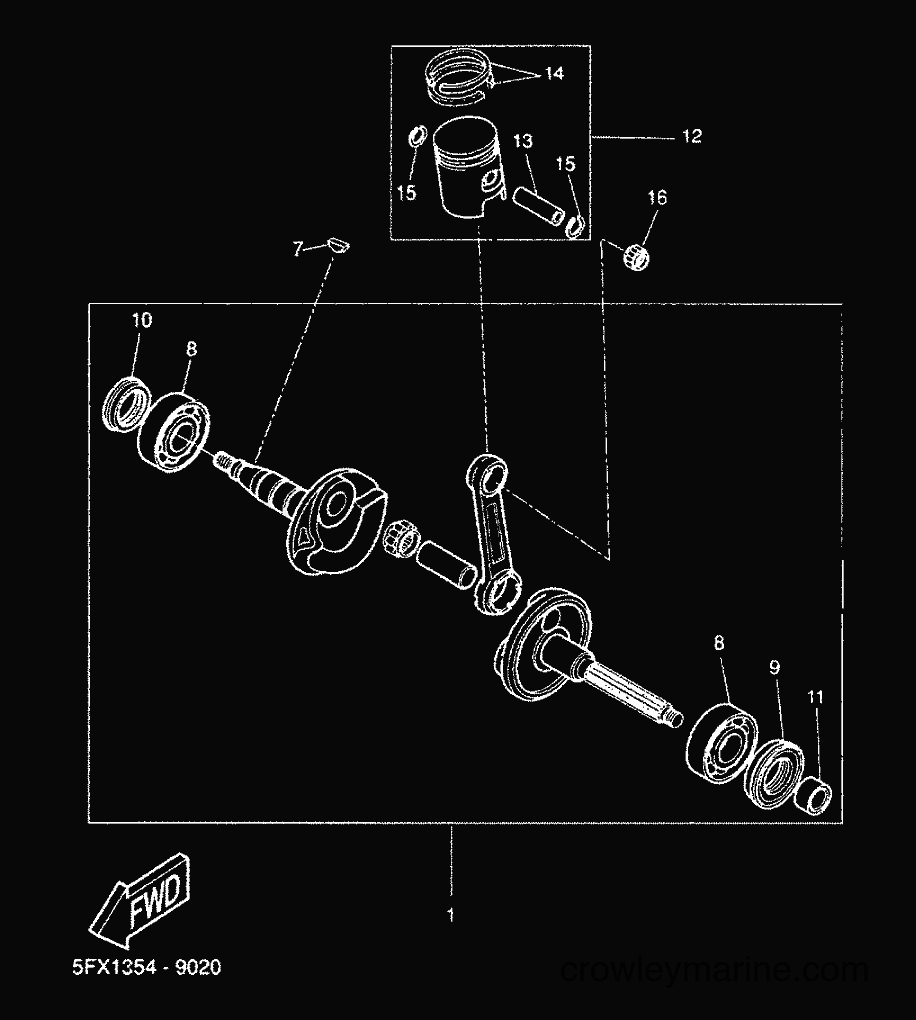 2000 Scooter CW50RS - CW50RS (5FXG) [010] - CRANKSHAFT & PISTON