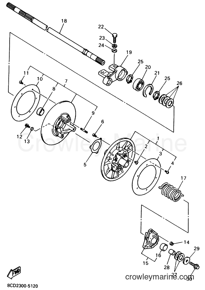 Yamaha Motors VX600ST (8CE2) [010] - SECONDARY SHEAVE