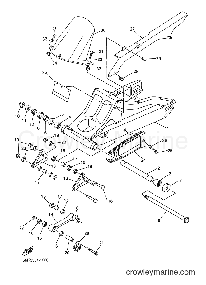 Yamaha Motors YZF-R6 (5MTB) [100] - REAR ARM