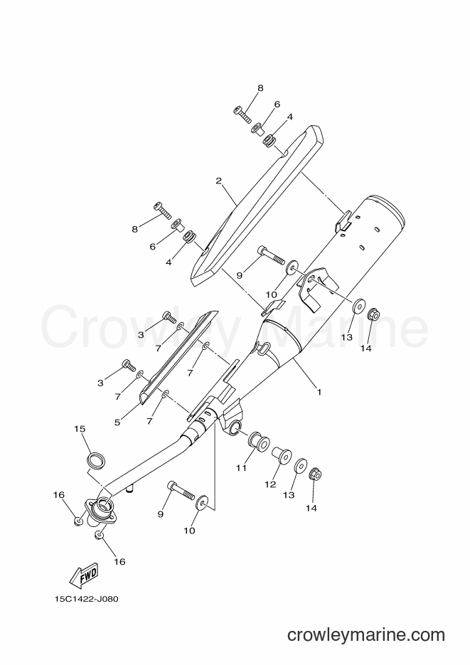 Yamaha Motors TK115 (15C3) [010] - EXHAUST