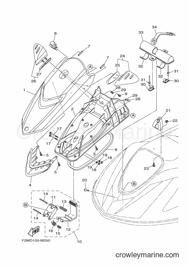 Yamaha Motors VX1800 (F2MF) [020] - ENGINE HATCH 2