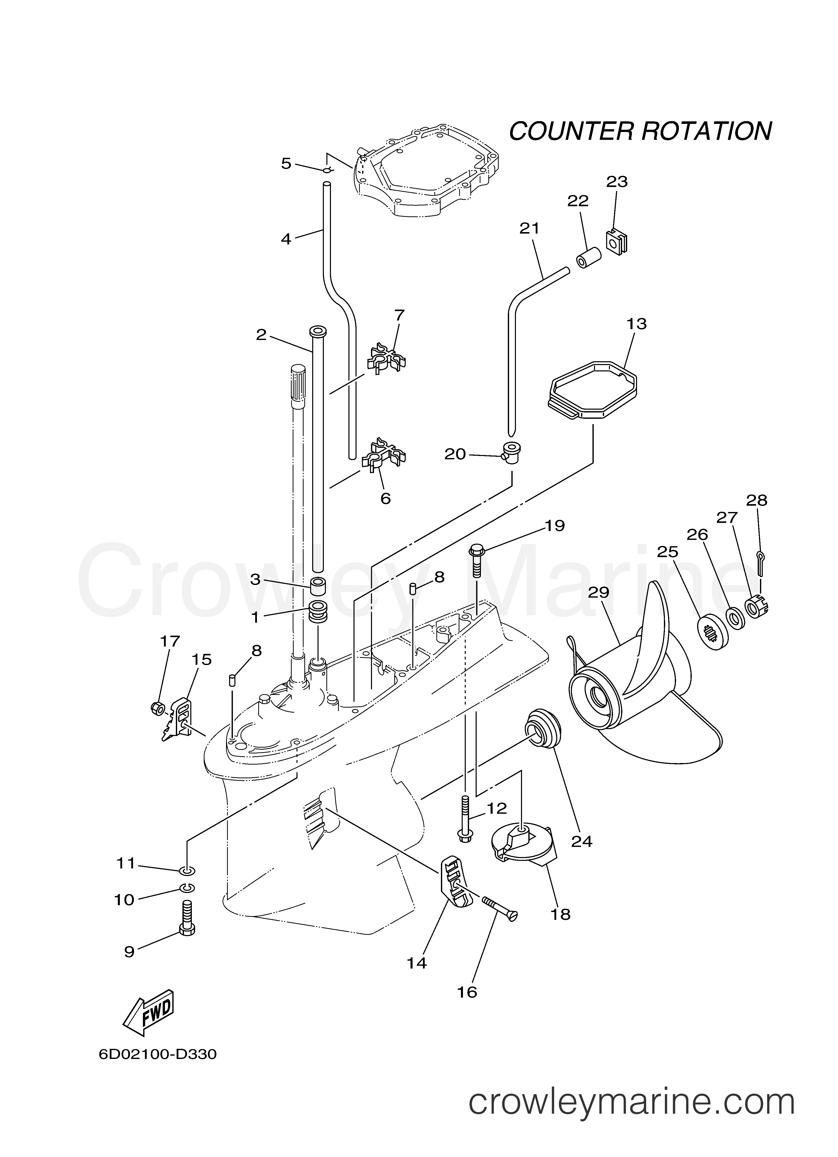 Yamaha Motors LZ300TXRD - LOWER CASING DRIVE 4