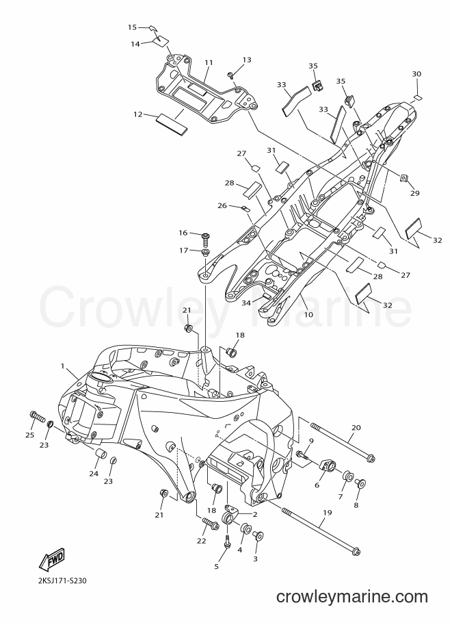 2017 Sport Bike YZF-R1M - YZF-R1M (2KSJ) [010] - FRAME