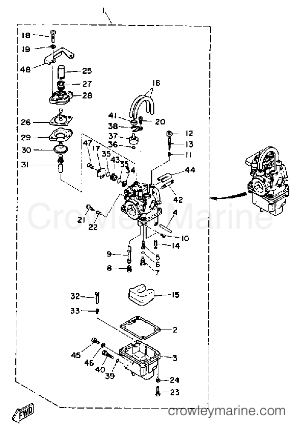 Yamaha Motors F9.9LD - CARBURETOR