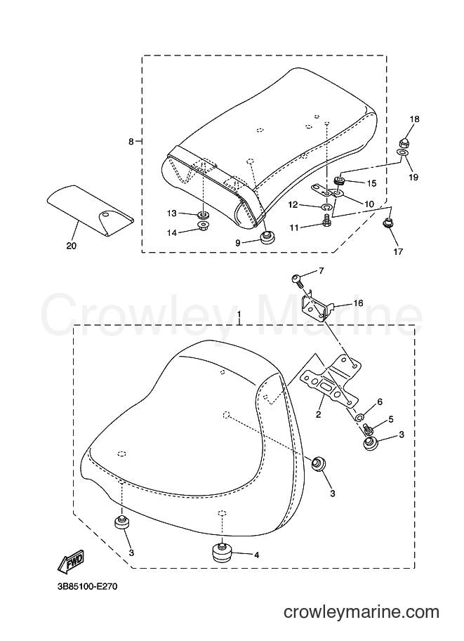 Yamaha Motors XVS1100 (5PBW) [010] - SEAT