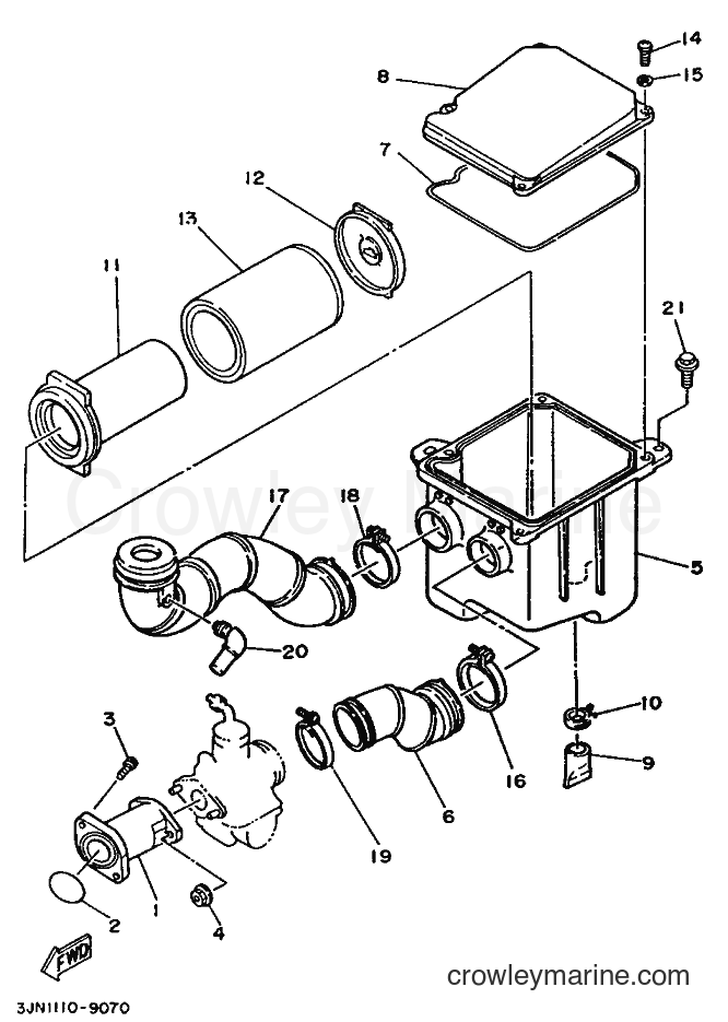1989 ATV YFU1 - YFU1 (3JN2) [010] - INTAKE