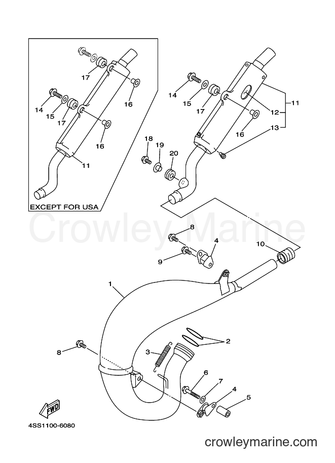 EXHAUST - 1996 Dirt Bike YZ125 (YZ125 (4SS1) [999]) - Yamaha