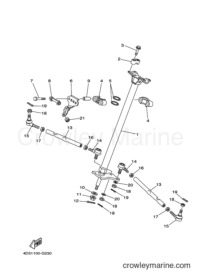 Yamaha Motors YFS250 (4D33) [010] - STEERING