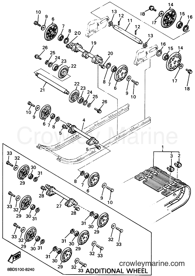 2000 Snowmobile BR250T - BR250T (8BD7) [020] - TRACK SUSPENSION 1
