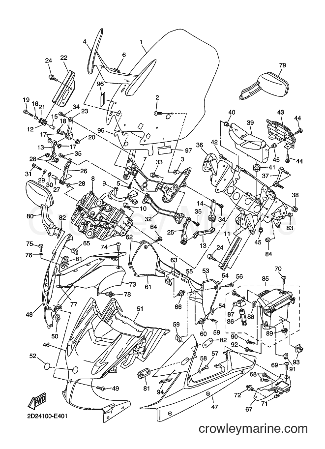 Yamaha Motors FJR1300AS (2D2C) [010] - COWLING 1