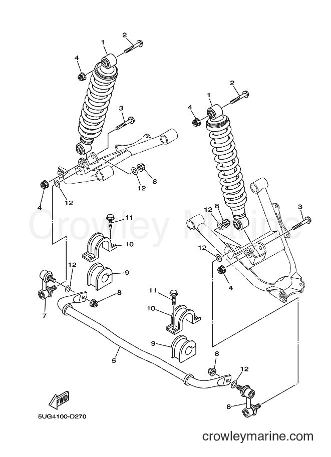 2006 ATV YXR660F - YXR660F (5UGH) [010] - REAR SUSPENSION