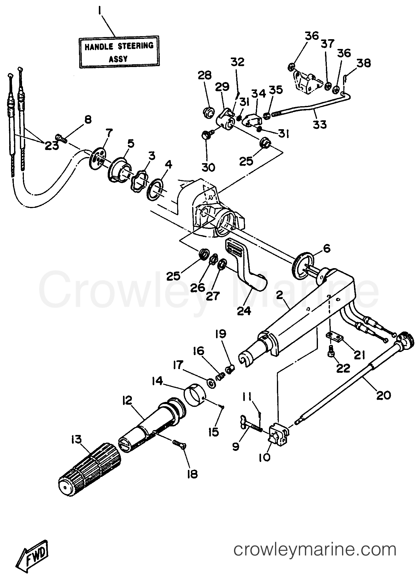 Yamaha Motors 25MLHU2 - STEERING
