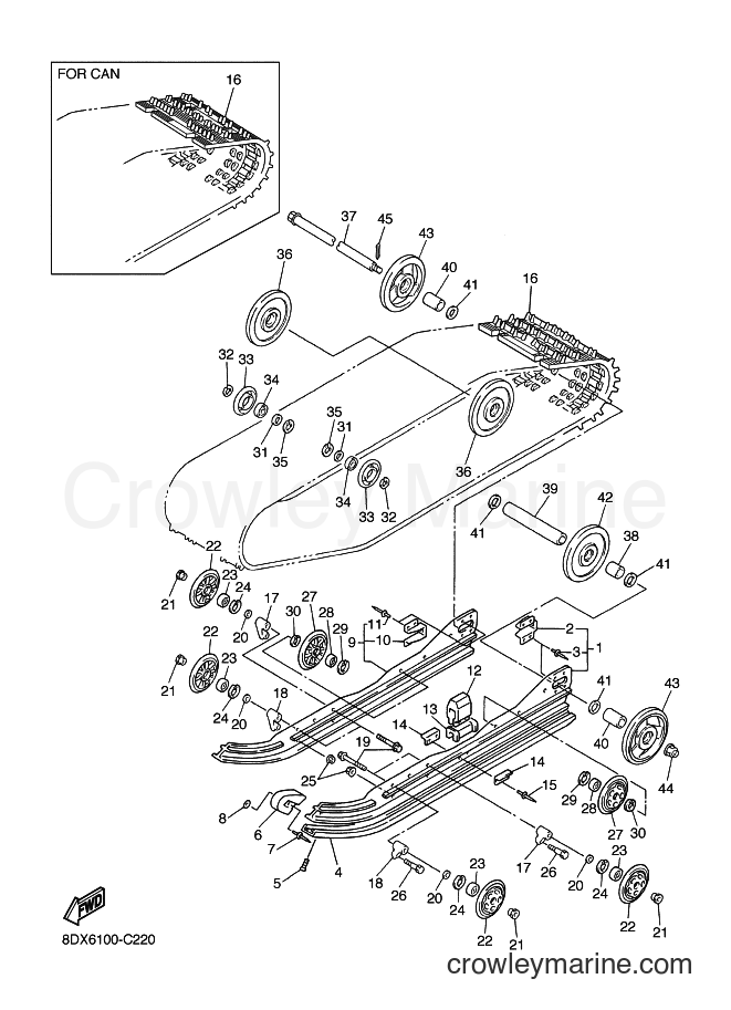 2004 Snowmobile VT500XL - VT500XL (8DX6) [020] - TRACK SUSPENSION 1