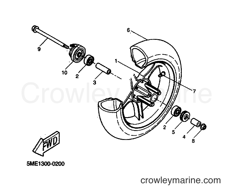 Yamaha Motors YQ100 (5ME1) [080] - FRONT WHEEL