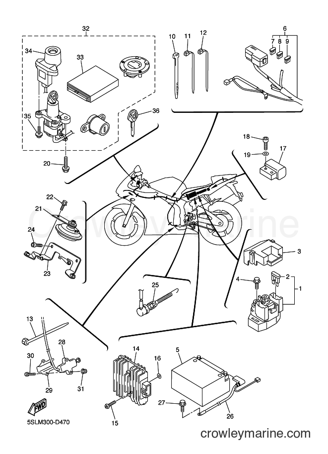 2005 Sport Bike YZF-R6 - YZF-R6 (5SLV) [070] - ELECTRICAL 2