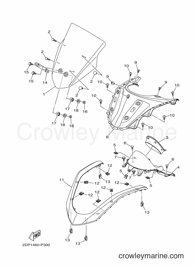 2015 Street Bike GPD150 - GPD150 (2DP2) [010] - WINDSHIELD