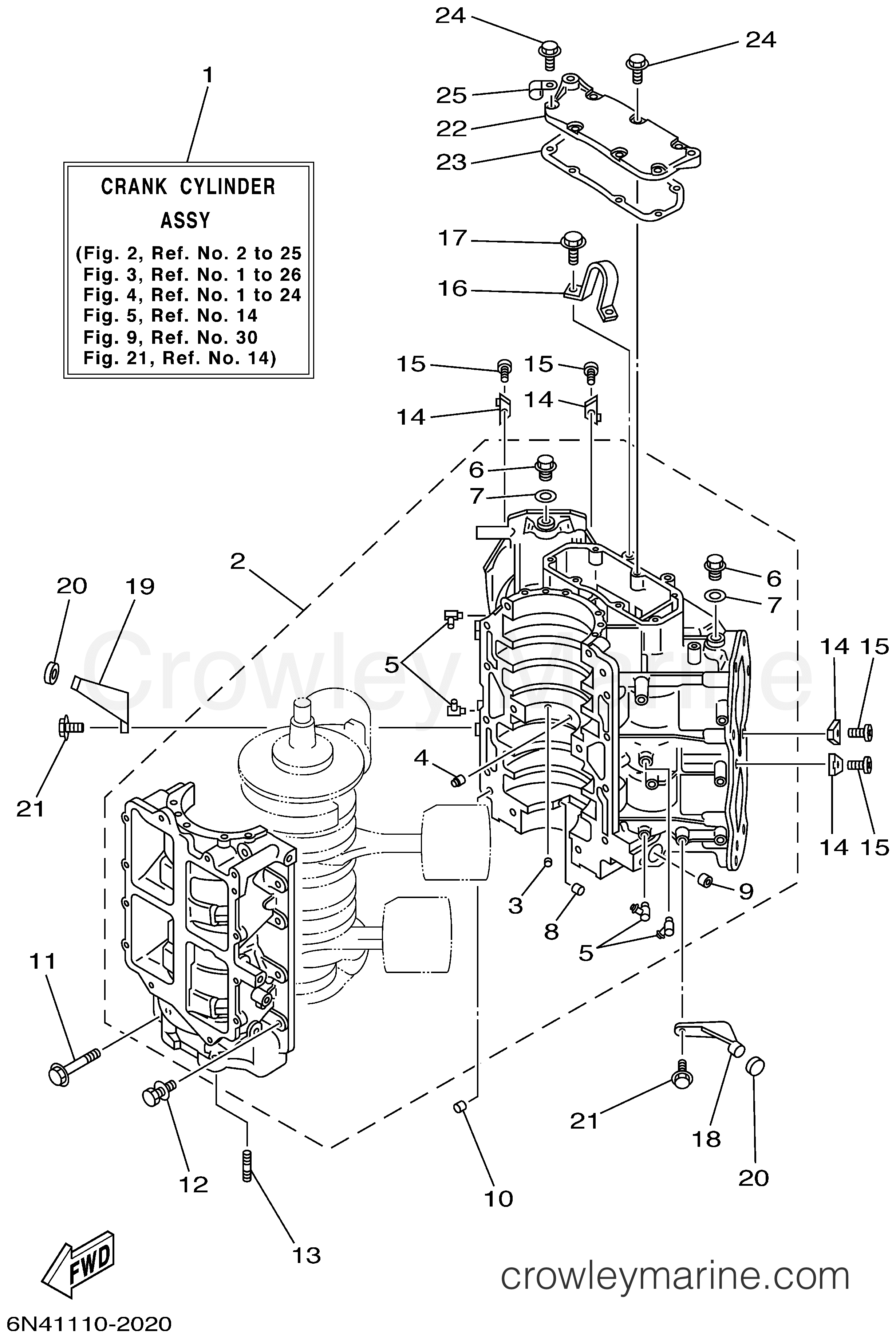 Yamaha Motors 130TXRA - CYLINDER CRANKCASE 1