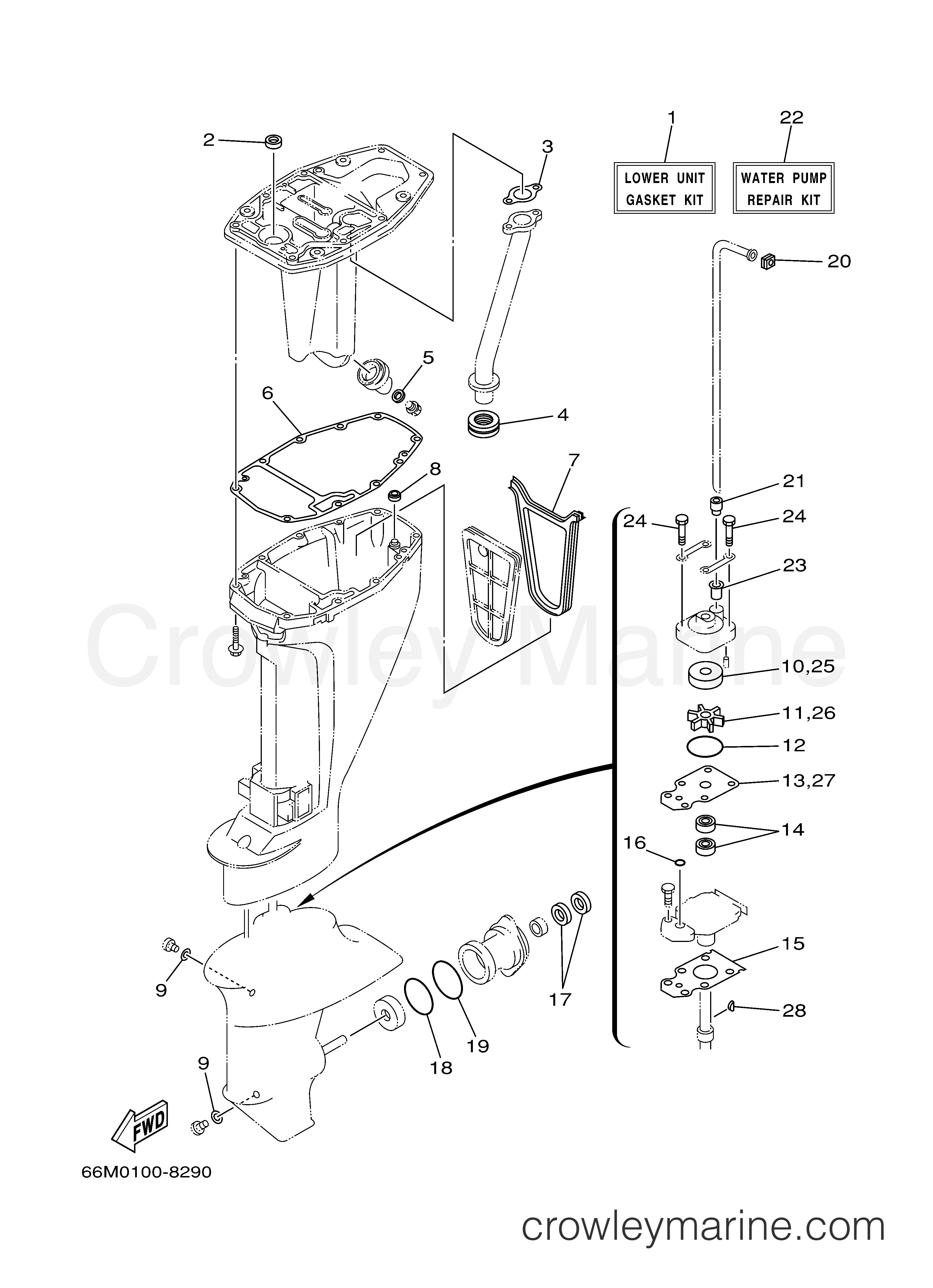 Yamaha Motors F15PLRC - REPAIR KIT 3