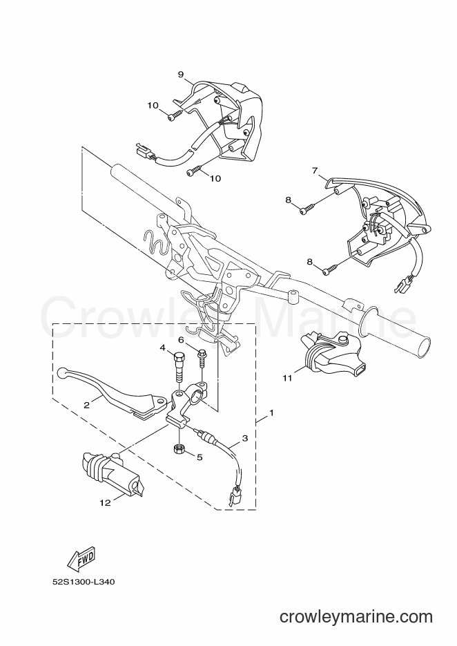 Yamaha Motors HW125 (53B2) [010] - HANDLE SWITCH & LEVER