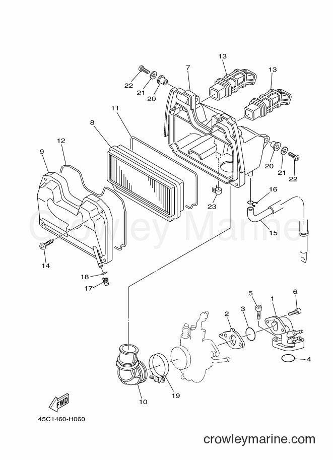 2009 Scooter T110LE - T110LE (45C1) [010] - INTAKE