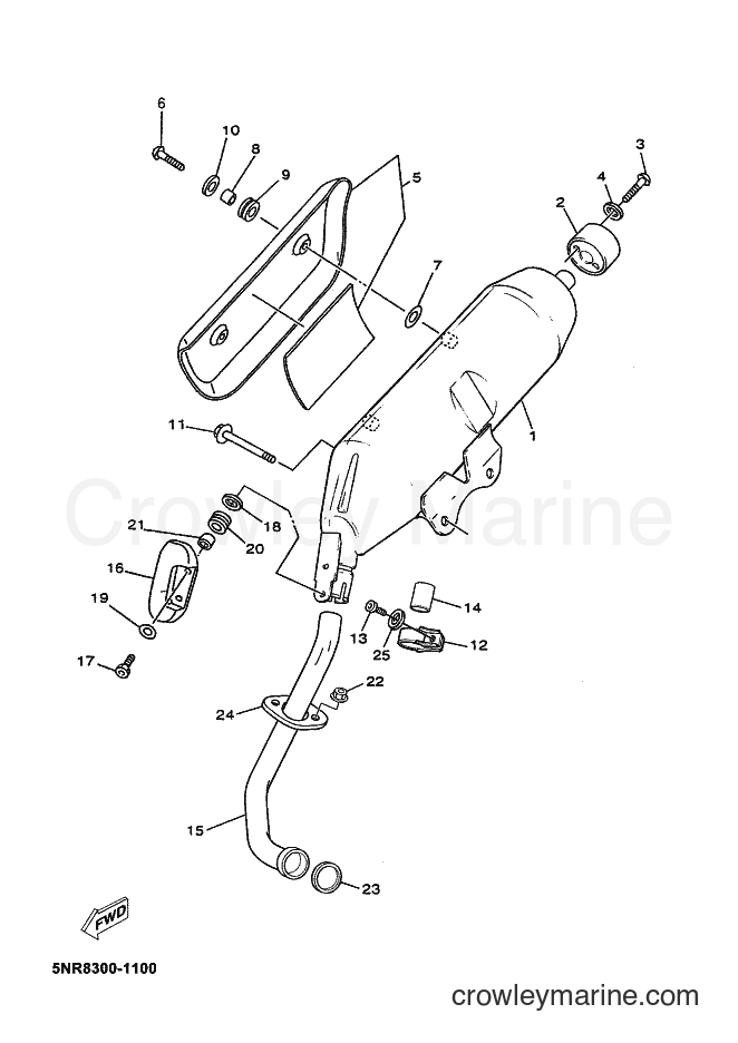 2002 Scooter YP150E - YP150E (5NS6) [010] - EXHAUST