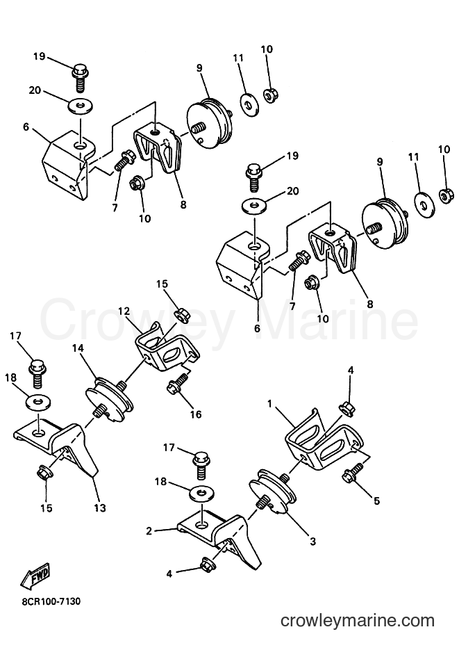 Yamaha Motors SX500R (8CT2) [020] - ENGINE BRACKET